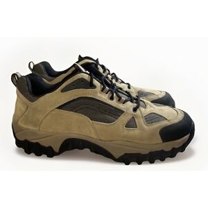 Lands End Beige Suede Leather Hiking Walking Shoes Men's Size 13 M